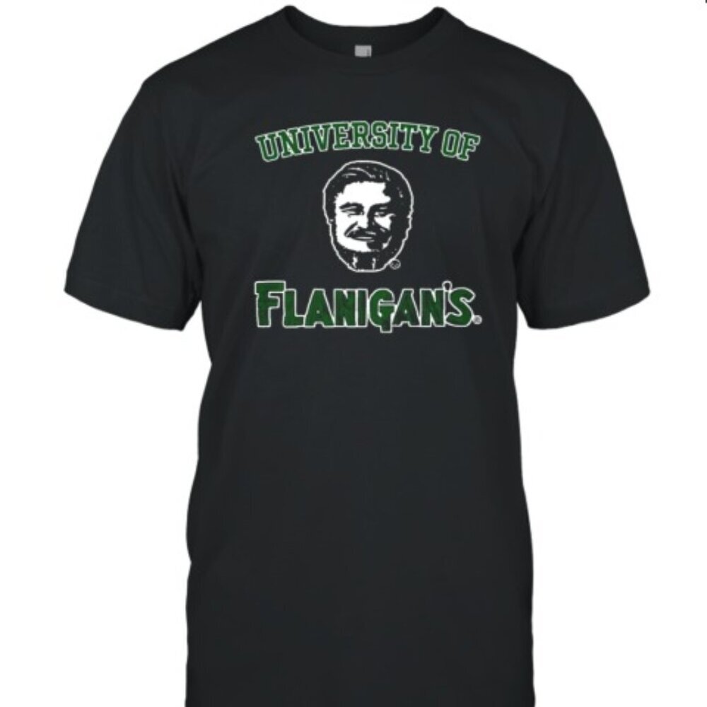 University Of Flanigans Retro College Humor Collector Classic Graphic Statement